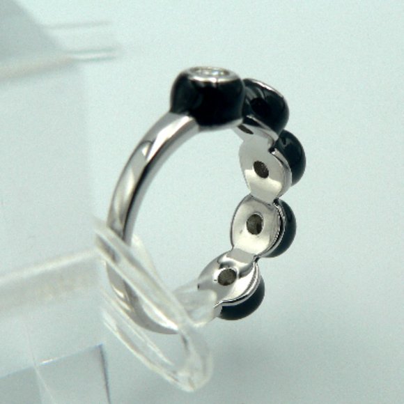 Sz 6 Genuine White Moissanite (VS-EF) Ring - Picture 4 of 6